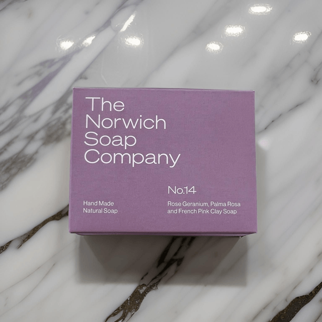No.14 Rose Geranium, Palma Rosa & French Pink Clay Soap Bar