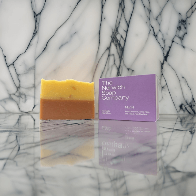 No.14 Rose Geranium, Palma Rosa & French Pink Clay Soap Bar